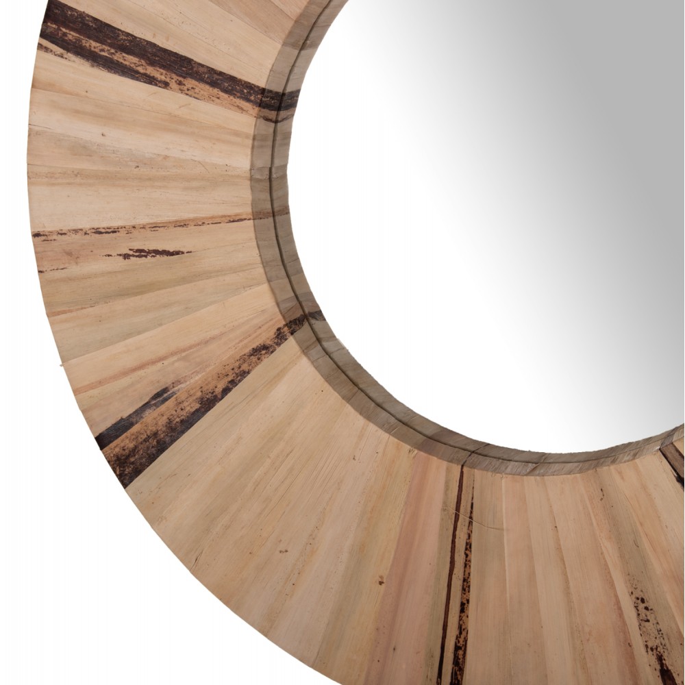 Καθρέπτης τοίχου σε φυσικό/μαύρο χρώμα Φ80