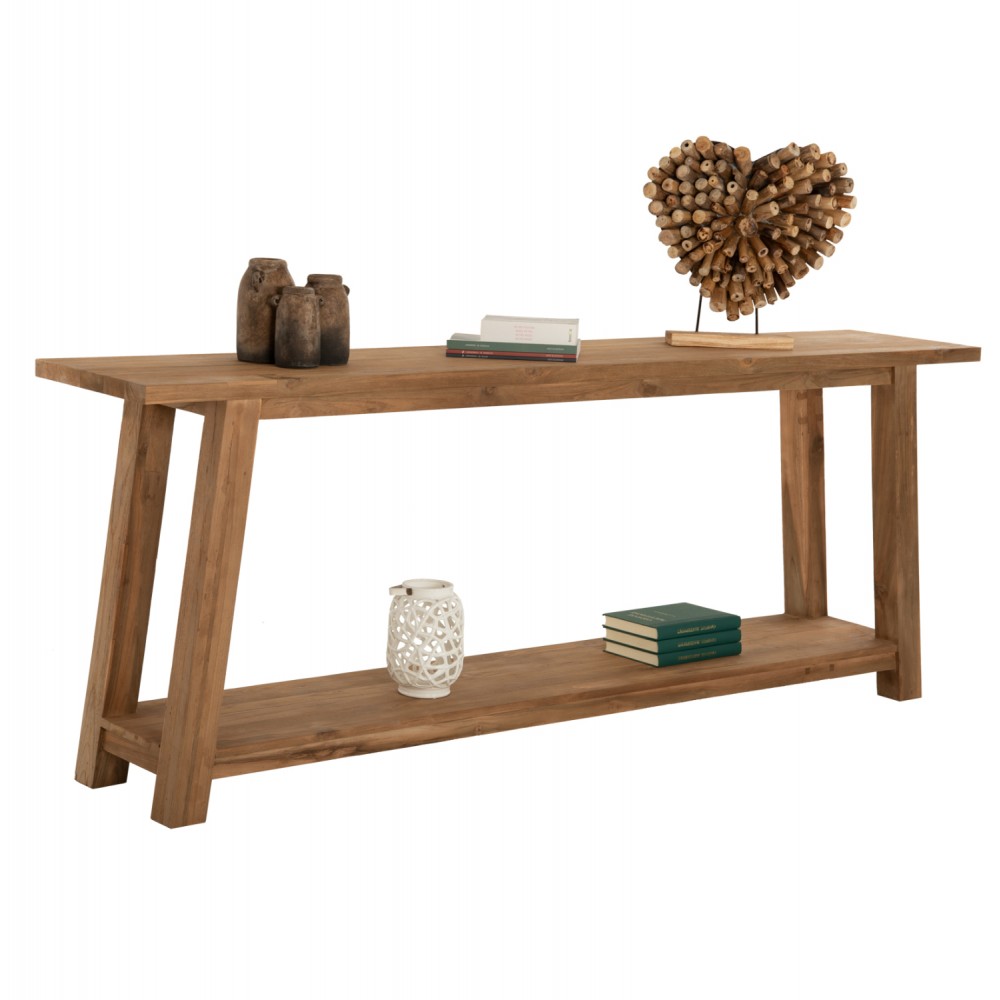 Κονσόλα από ξύλο σε φυσικό χρώμα 240x45x91