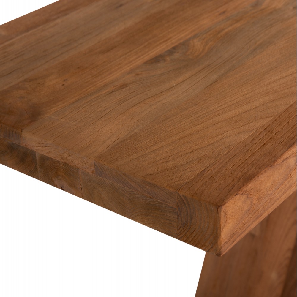 Κονσόλα από ξύλο σε φυσικό χρώμα 220x50x90