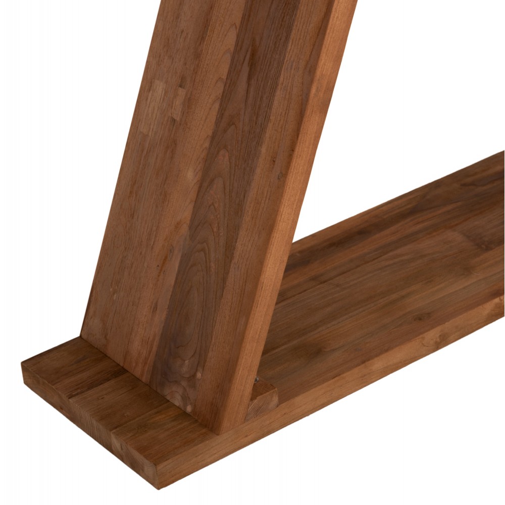 Κονσόλα από ξύλο σε φυσικό χρώμα 220x50x90