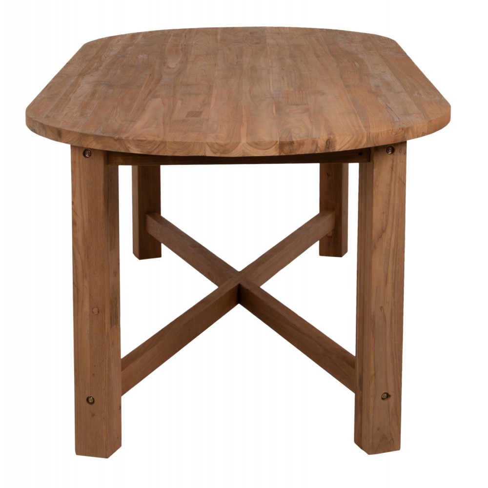 Τραπέζι τραπεζαρίας "KUTAI" από ξύλο σε χρώμα φυσικό 200x90x75