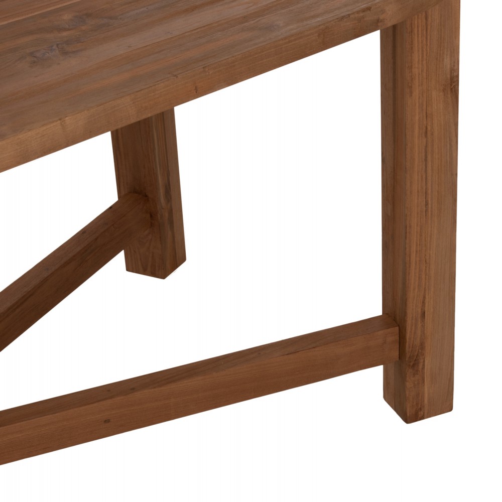 Τραπέζι τραπεζαρίας "KUTAI" από ξύλο σε χρώμα φυσικό 200x90x75