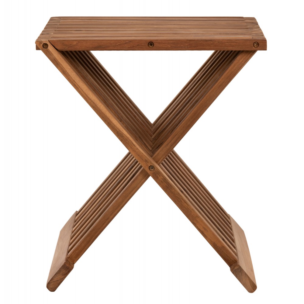 Τραπέζακι βοηθητικό από ξύλο σε φυσικό χρώμα 40x33x45