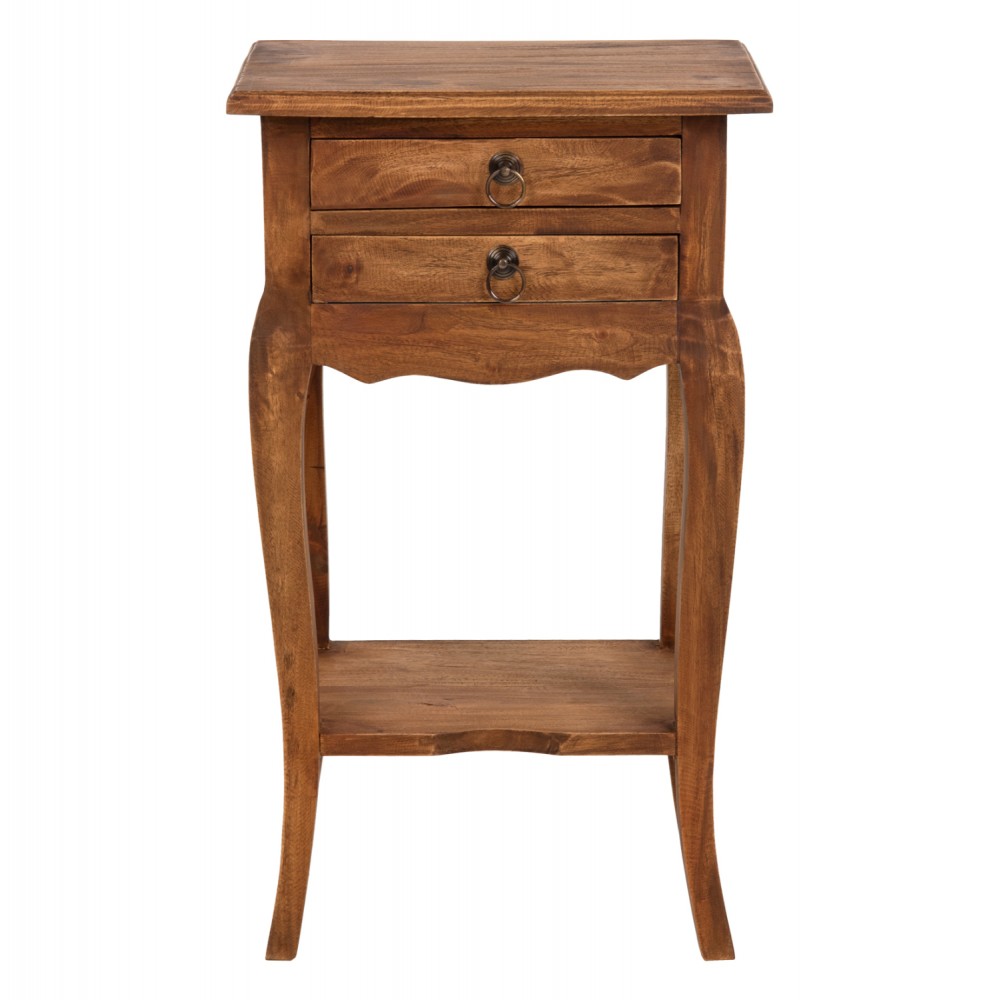 Τραπέζακι βοηθητικό από ξύλο σε φυσικό χρώμα 40x30x67