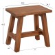 Τραπέζακι βοηθητικό από ξύλο σε φυσικό χρώμα 49,5x24,5x45,5