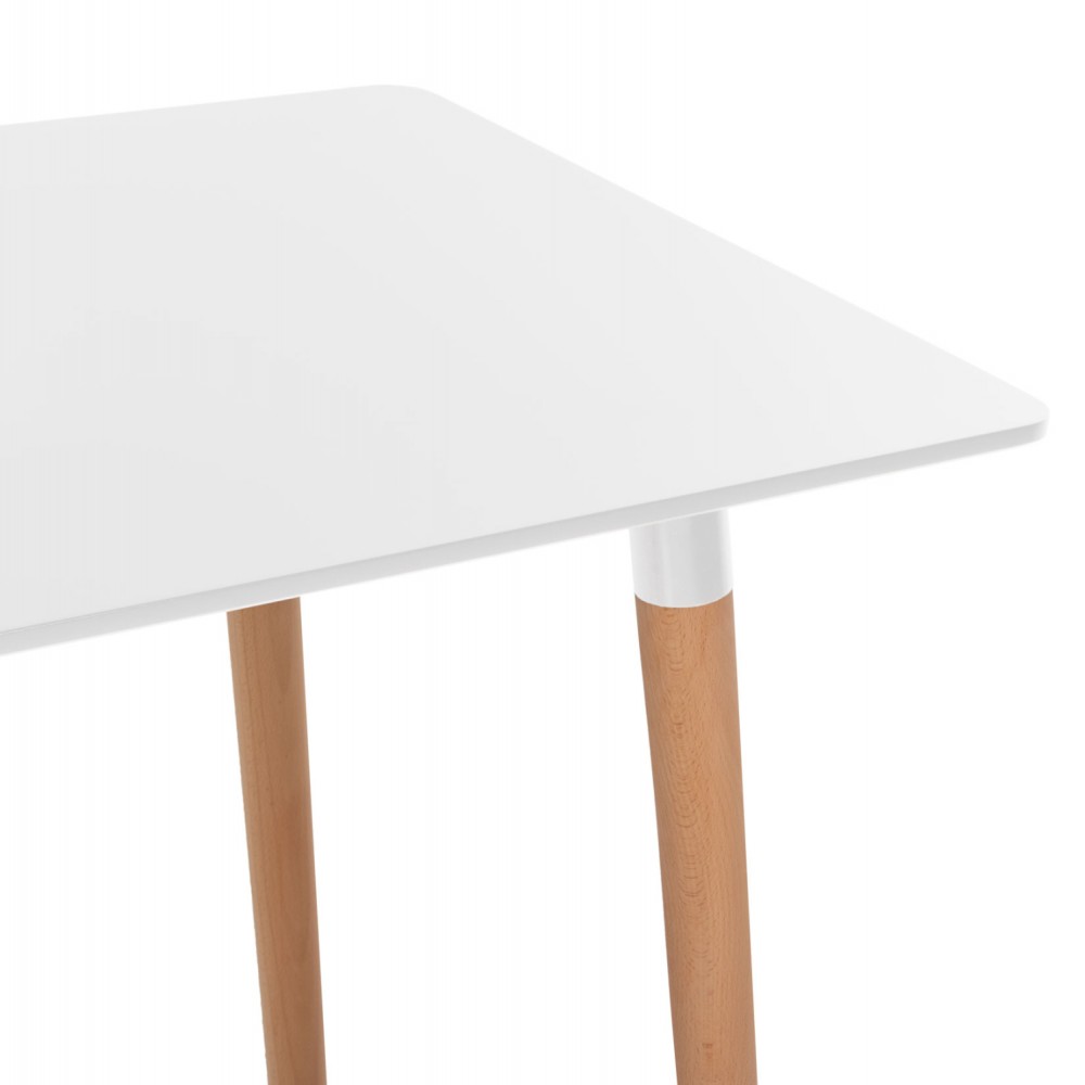 Τραπέζι "MINIMAL" σε λευκό με φυσικό χρώμα 120x60x74