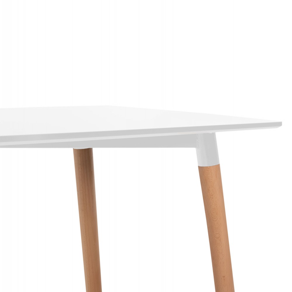 Τραπέζι "MINIMAL" σε λευκό με φυσικό χρώμα 120x60x74