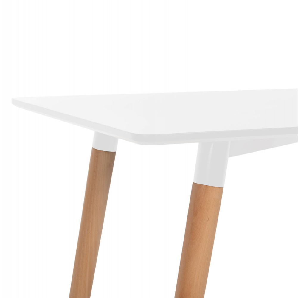 Τραπέζι "MINIMAL" σε λευκό με φυσικό χρώμα 120x60x74