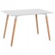 Τραπέζι "MINIMAL" σε λευκό με φυσικό χρώμα 120x60x74