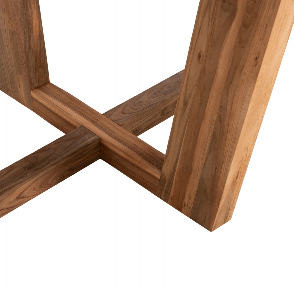 Τραπεζαρία "CARIB" από ξύλο σε χρώμα φυσικό 209x109x80