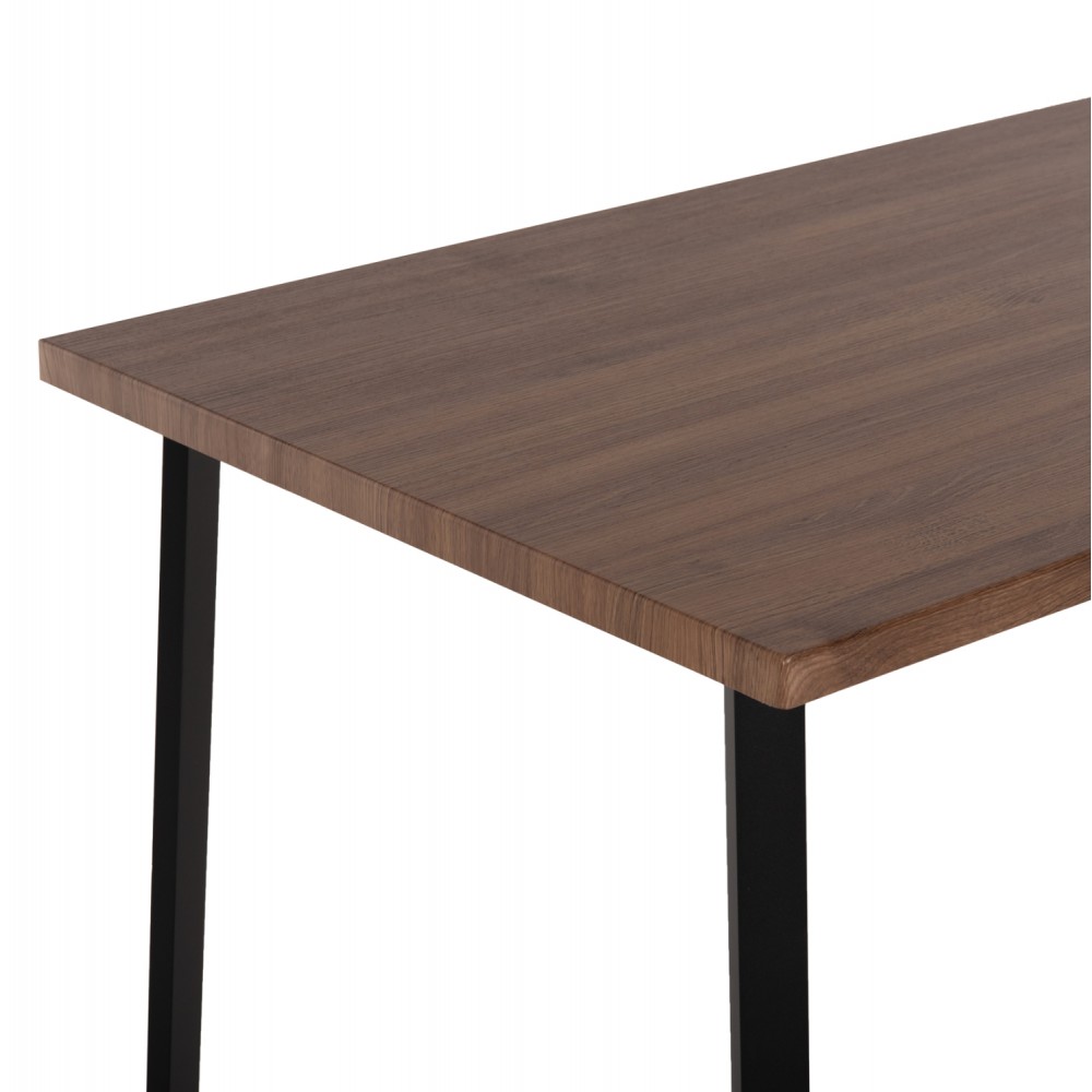 Τραπέζι τραπεζαρίας "JAY" σε χρώμα καρυδί/μαύρο 120x70x76