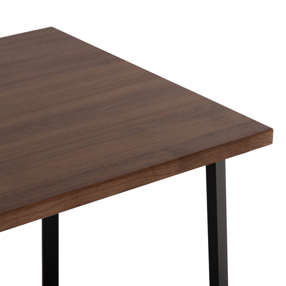 Τραπέζι τραπεζαρίας "JAY" σε χρώμα καρυδί/μαύρο 120x70x76