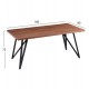 Τραπέζι από MDF/μέταλλο σε χρώμα καρυδί/μαύρο 180x90x75