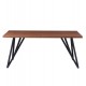Τραπέζι από MDF/μέταλλο σε χρώμα καρυδί/μαύρο 180x90x75