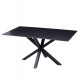 Τραπεζάκι σαλονιού από sintered stone/μέταλλο σε χρώμα μαύρο 120x60x45,5