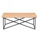 Τραπέζι σαλονιού από mdf/μέταλλο σε φυσικό/μαύρο χρώμα 120x60x45,5
