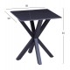 Τραπέζι βοηθητικό από sintered stone/μέταλλο σε χρώμα μαύρο 50x50x55