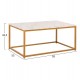 Τραπέζι σαλονιού "SAFFRON" από mdf/μέταλλο σε λευκό/χρυσό χρώμα 95x55x43,5