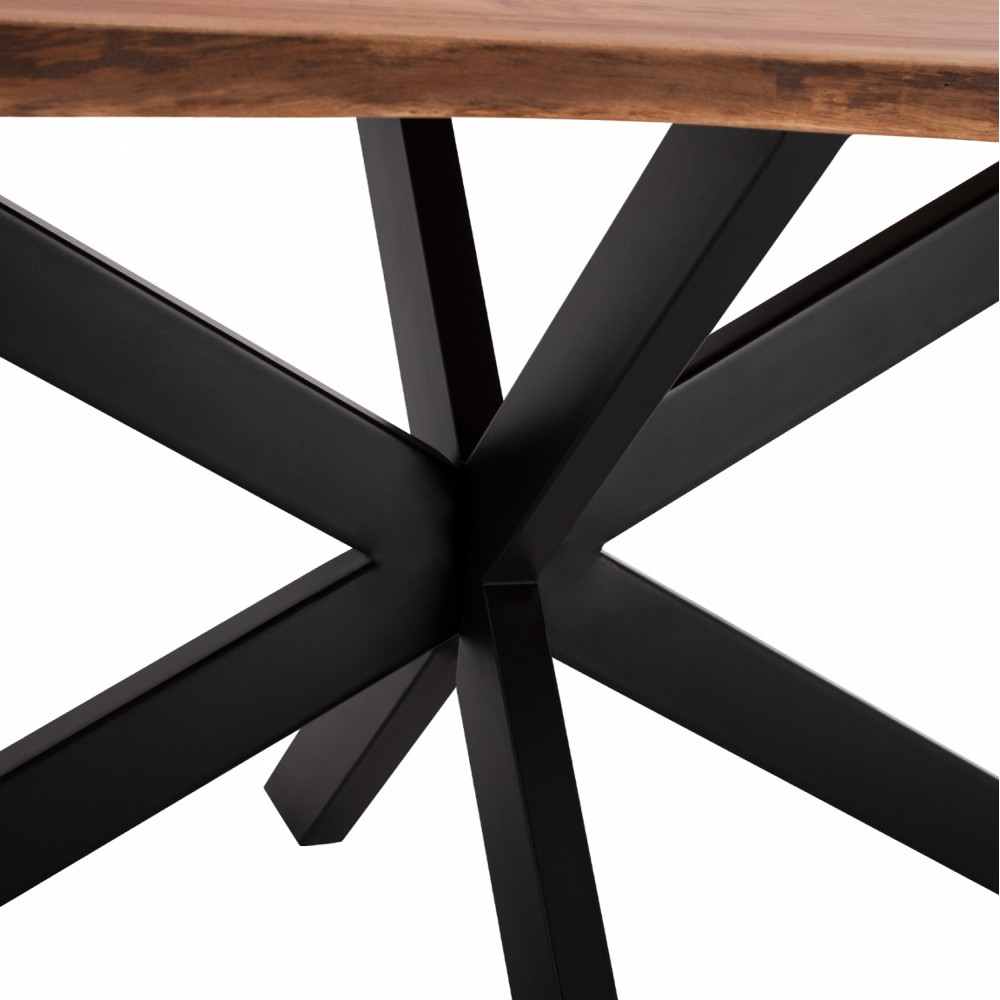 Τραπέζι "MONTANA SUPERIOR" από ξύλο/μέταλλο σε χρώμα φυσικό/μαύρο 160x90x77