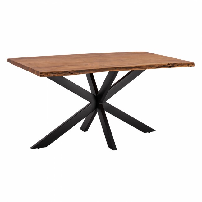 Τραπέζι "MONTANA SUPERIOR" από ξύλο/μέταλλο σε χρώμα φυσικό/μαύρο 160x90x77