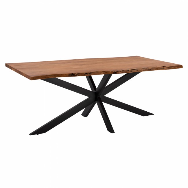 Τραπέζι "MONTANA SUPERIOR" από ξύλο/μέταλλο σε χρώμα φυσικό/μαύρο 200x106x77