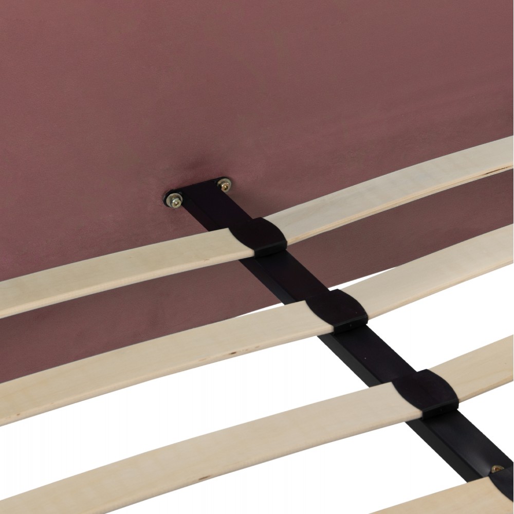 Κρεβάτι ημίδιπλο "MAYLIN" από ύφασμα σε χρώμα γκρί 120x200