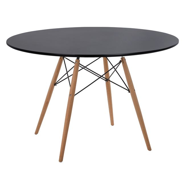 Τραπέζι "MINIMAL" από ξύλο/mdf σε χρώμα φυσικό/γκρί Φ120x75