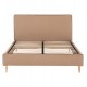 Κρεβάτι διπλό "INDRA" από ύφασμα σε χρώμα μπεζ 160x200