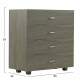 Συρταριέρα με τέσσερα συρτάρια σε χρώμα dark olive 80x40x83