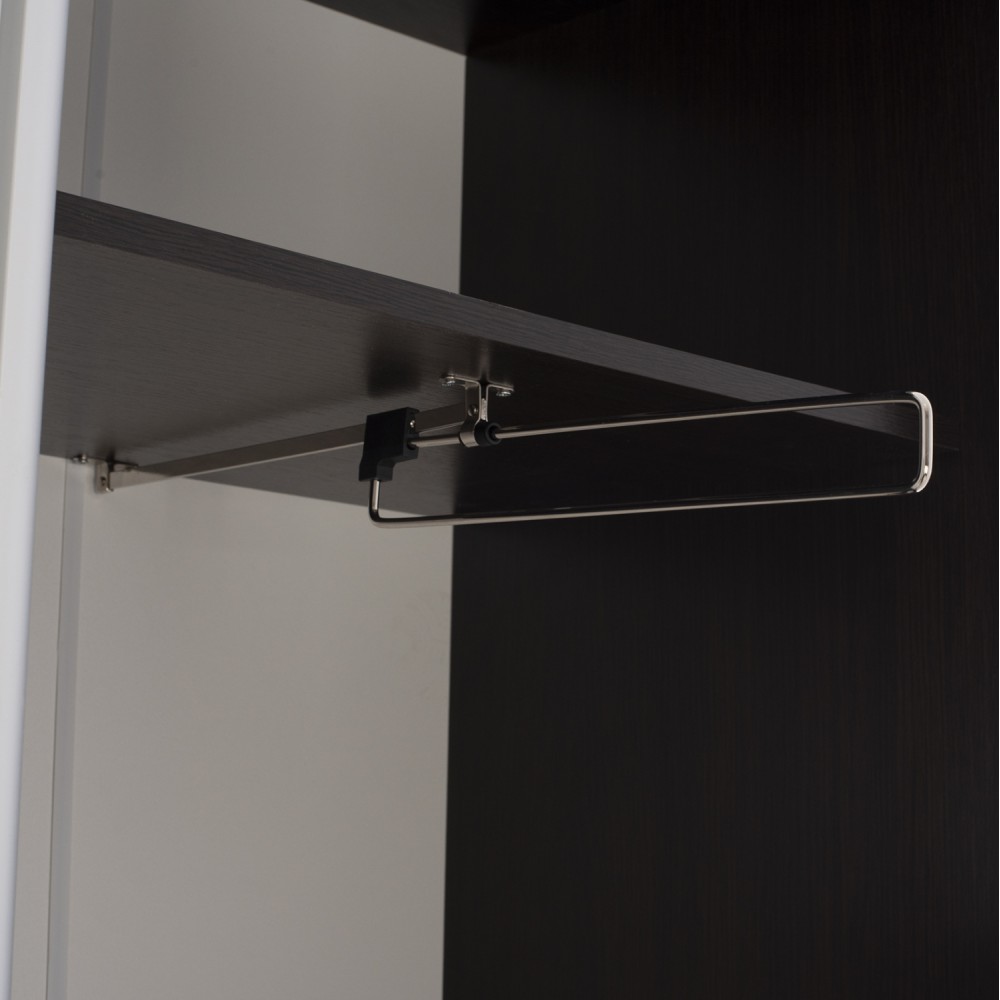 Έπιπλο εισόδου "DULCE" με συρόμενη ντουλάπα και καθρέφτη σε χρώμα βέγκε 118x45x210