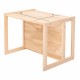 Παιδικό παγκάκι τραπέζι από ξύλο σε φυσικό χρώμα 64,5x45,x47