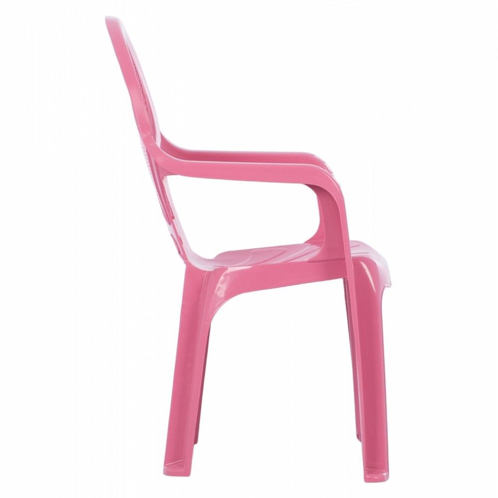 Καρέκλα παιδική από πολυπροπυλένιο σε ροζ χρώμα 36.5x36.5x56.5