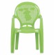 Καρέκλα παιδική από πολυπροπυλένιο σε λαχανί χρώμα 36.5x36.5x56.5