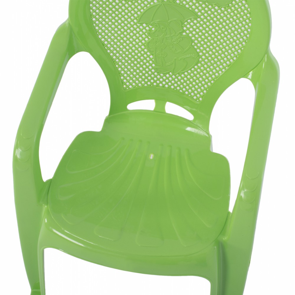 Καρέκλα παιδική από πολυπροπυλένιο σε λαχανί χρώμα 36.5x36.5x56.5