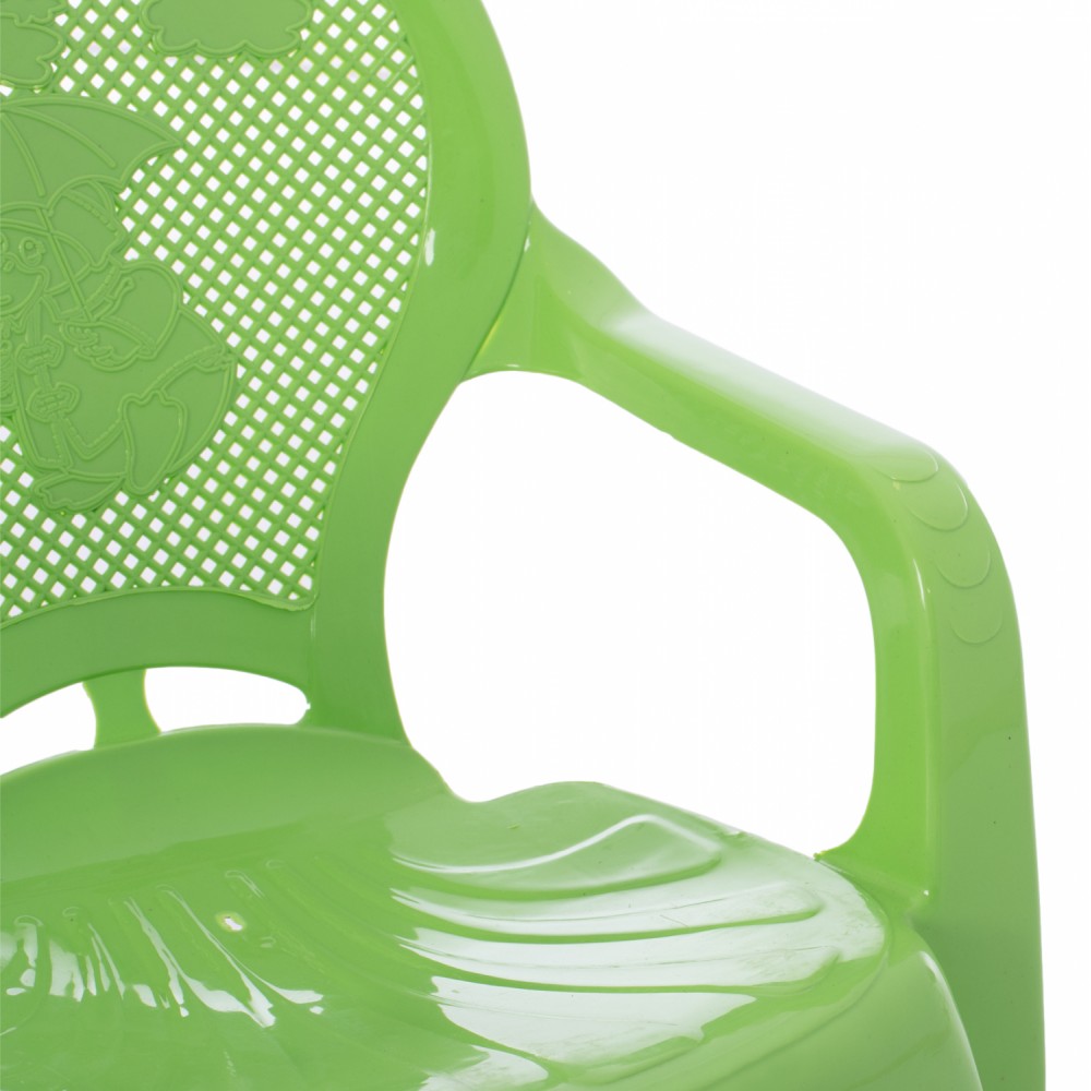 Καρέκλα παιδική από πολυπροπυλένιο σε λαχανί χρώμα 36.5x36.5x56.5