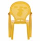 Καρέκλα παιδική από πολυπροπυλένιο σε κίτρινο χρώμα 36.5x36.5x56.5