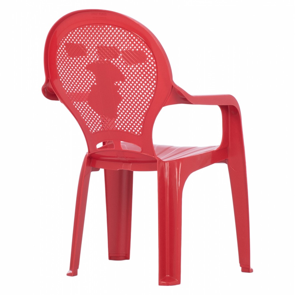 Καρέκλα παιδική από πολυπροπυλένιο σε κόκκινο χρώμα 36.5x36.5x56.5