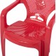 Καρέκλα παιδική από πολυπροπυλένιο σε κόκκινο χρώμα 36.5x36.5x56.5