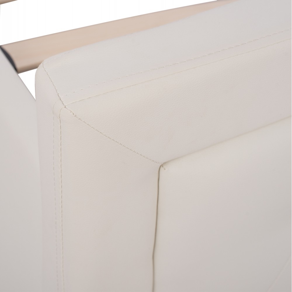 Κρεβάτι από ξύλο/PU σε χρώμα λευκό 150x200