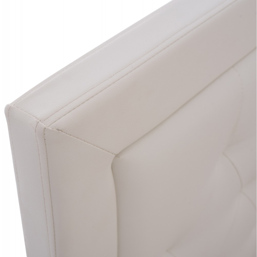 Κρεβάτι από ξύλο/PU σε χρώμα λευκό 150x200