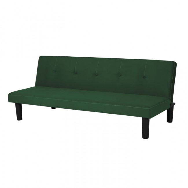 Καναπές κρεβάτι "ETHAN" από ύφασμα σε χρώμα κυπαρισσί 163x73x64