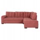 Καναπές κρεβάτι με δεξιά γωνία "JADE" από βελούδο σε χρώμα σάπιο μήλο 250x180x88