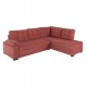 Καναπές κρεβάτι με δεξιά γωνία "JADE" από βελούδο σε χρώμα σάπιο μήλο 250x180x88