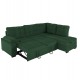 Καναπές κρεβάτι με δεξιά γωνία "JADE" από βελούδο σε χρώμα κυπαρισσί 250x180x88