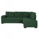 Καναπές κρεβάτι με δεξιά γωνία "JADE" από βελούδο σε χρώμα κυπαρισσί 250x180x88