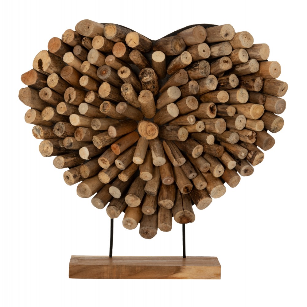 Επιτραπέζιο διακοσμητικό από ξύλο σε φυσικό χρώμα 57x5x56