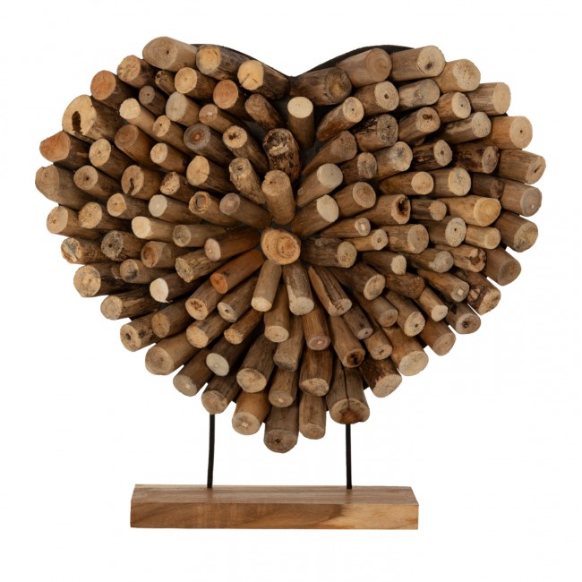 Επιτραπέζιο διακοσμητικό από ξύλο σε φυσικό χρώμα 57x5x56