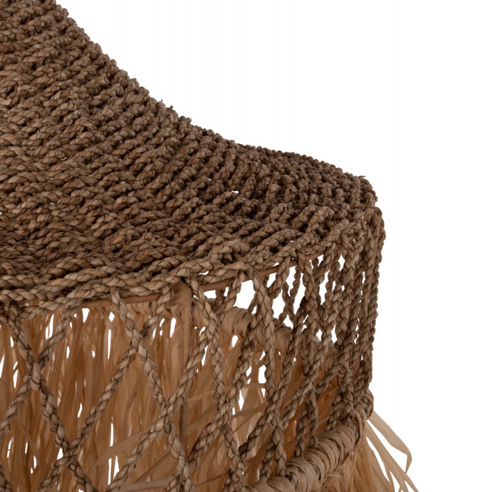 Φωτιστικό οροφής από ίνες φοίνικα σε χρώμα φυσικό Φ62Χ42