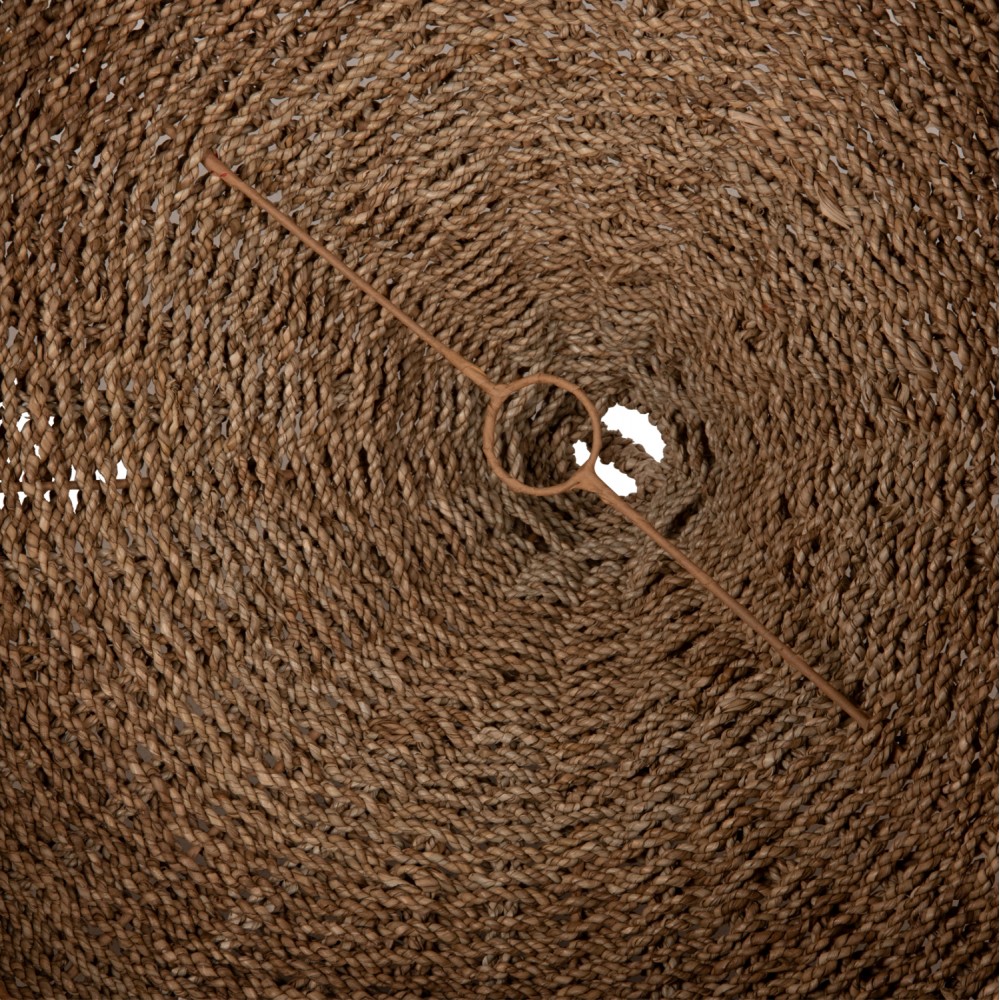 Φωτιστικό οροφής από ίνες φοίνικα σε χρώμα φυσικό Φ62Χ42