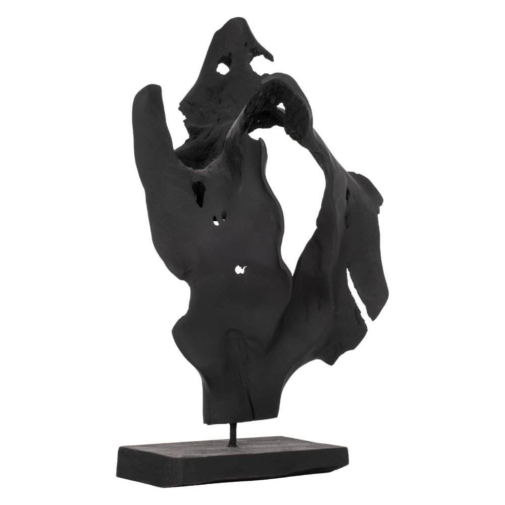 Επιτραπέζιο διακοσμητικό από μασιίφ σε μαύρο χρώμα 26x16x70